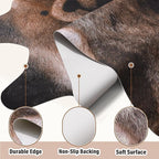 AROGAN Premium Bear Print Rug 6.2x7 Feet, Machine Washable Faux Fur Rug, Non-Slip Animal Print Hide Bear Skin Area Rug for Bedroom Living Room Home Decor