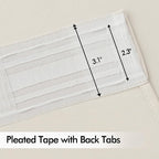 MIULEE Ivory Back Tab Blackout Curtains 90 Inches Long 2 Panels Set for Living Room Bedroom Privacy, Rod Pocket/Pinch Pleat Thermal Insulated Room Darkening Pleated Light Blocking Drapes