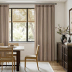 MIULEE Pinch Pleated Thick Linen Curtains 96 Inches Long 2 Panels for Living Room Bedroom, Linen Memory Trained Drapes Back Tab Light Filtering Country Farmhouse Burlap Brown Curtains with Hooks
