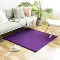 Ashler HOME DECO Ultra Soft Faux Rabbit Fur Chair Couch Cover Area Rug for Bedroom Floor Sofa Living Room Purple 4 x 4 Feet