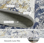 Toneed Washable 5x7 Area Rug with Non-Slip Backing for Living Room