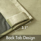 MIULEE Velvet Curtains 96 inches 2 Panels - Luxury Blackout Curtains for Bedroom Living Room Thermal Insulated Super Soft Window Drapes Rod Pocket & Back Tab, Sage Green, W52 x L96 inches