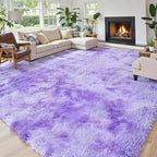 Rugs for Living Room 8x10, Alfombras para Salas Fluffy Shag Large Fuzzy Plush Soft Area Rug, Shaggy Carpets for Bedroom, Kids Boys Girls Home Decor Aesthetic(8 x 10, Purple Starry)