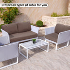 SUKAIKEQA 8PCS Patio Cushion Covers.Patio Furniture Couch SeatSlipcovers