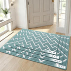 OLANLY Front Door Mat, Non-Slip Rubber Backing, Dirt Resistant and Absorbent, Washable, Easy to Clean Low-Profile Indoor Doormat for Back Door, Entryway, Inside Entrance, 32x20, Sage Green
