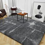 TWINNIS Super Soft Shaggy Rugs Fluffy Carpets, 6x9 Feet, Indoor Modern Plush Area Rugs for Living Room Bedroom Kids Room Nursery Home Decor, Upgrade Anti-Skid Rectangular Fuzzy Rug, Grey Star