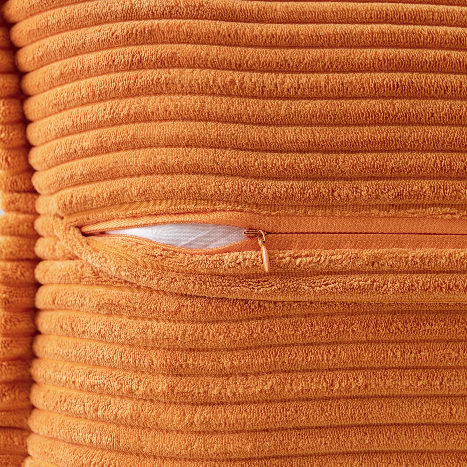 MIULEE Fall Burnt Orange Decorative Throw Pillow Covers 18x18 Inch 2 Pack