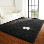 Chicrug Soft Area Rugs for Bedroom Living Room Plush Fluffy Rug 3x5 Feet, Shag Furry Area Rug Carpet Non Shedding for Nursery Children Kids Girls Room Home Decorative, Dark Grey