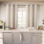 BGment Short Curtains for Small Window 54 Inch Long - Champagne 2 Panels