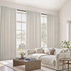 Extra Wide 100 Inch Length Blackout Curtains & Drapes 96 Inches Long 2 Panels Set for Sliding Glass Doors Modern Pleated Linen Blend Heavy Floor to Ceiling Large Window Drapes(100"Wx96"Lx 2 Birch)