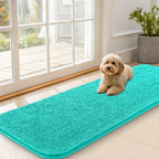 OLANLY Dog Door Mat for Muddy Paws 59x20, Super Absorbent Chenille Mud Mat