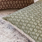 Foindtower Set of 2 Decorative Vintage Floral Print Throw Pillow Covers Neutral Modern Farmhouse Cushion Covers Boho Home Decor for Sofa Chair Couch Bedroom Living Room,18×18 Inch,Sage Green