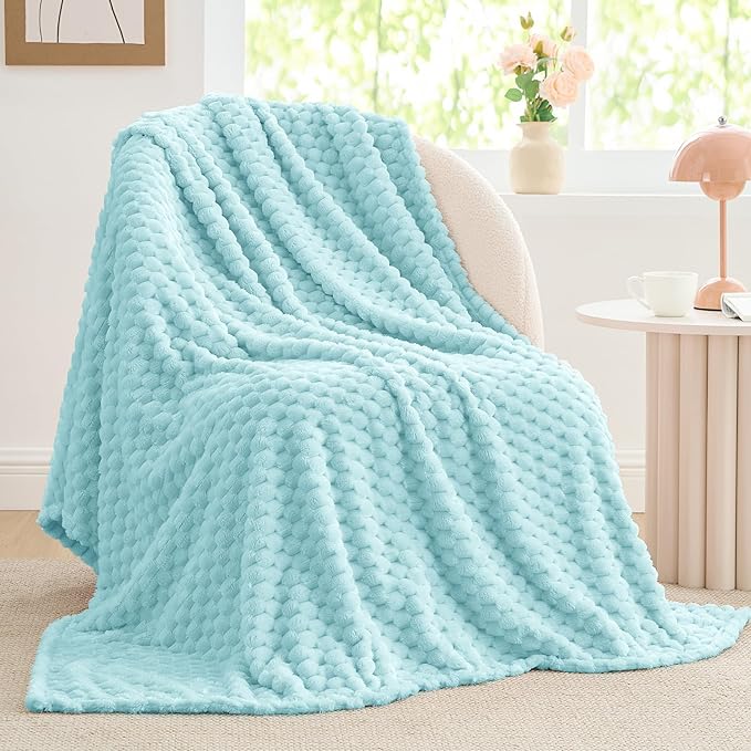 BEDELITE Cloud Blue Throw Blanket for Couch, Soft Gifts for Women, 50 * 60