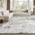 Rugflix 8x10 Area Rugs for Living Room, Washable Beige Grey Large Rug