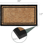Barnyard Designs Doormat Welcome Mat for Outdoors, Large Front Door Entrance Mat, Brown (Border, 30x17)