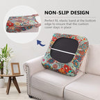 hyha Printed Couch Cushion Covers, Floral Sofa Covers Washable for Cushion Couch, Stretch Pattern Outdoor Cushion Covers for Patio Furniture with Elastic Bottom(Small, Diamond Mandala)
