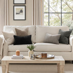 MIULEE Decorative Neutral Beige Euro Sham Pillow Covers 24x24 Inch 2 Pack