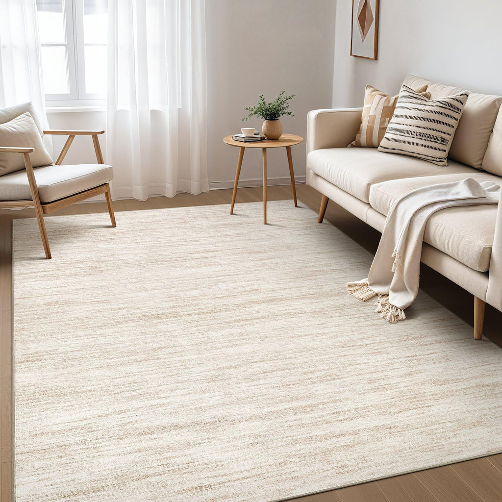Nakagishi Boho 5x7 Area Rug Living Room Rugs Machine Washable Beige