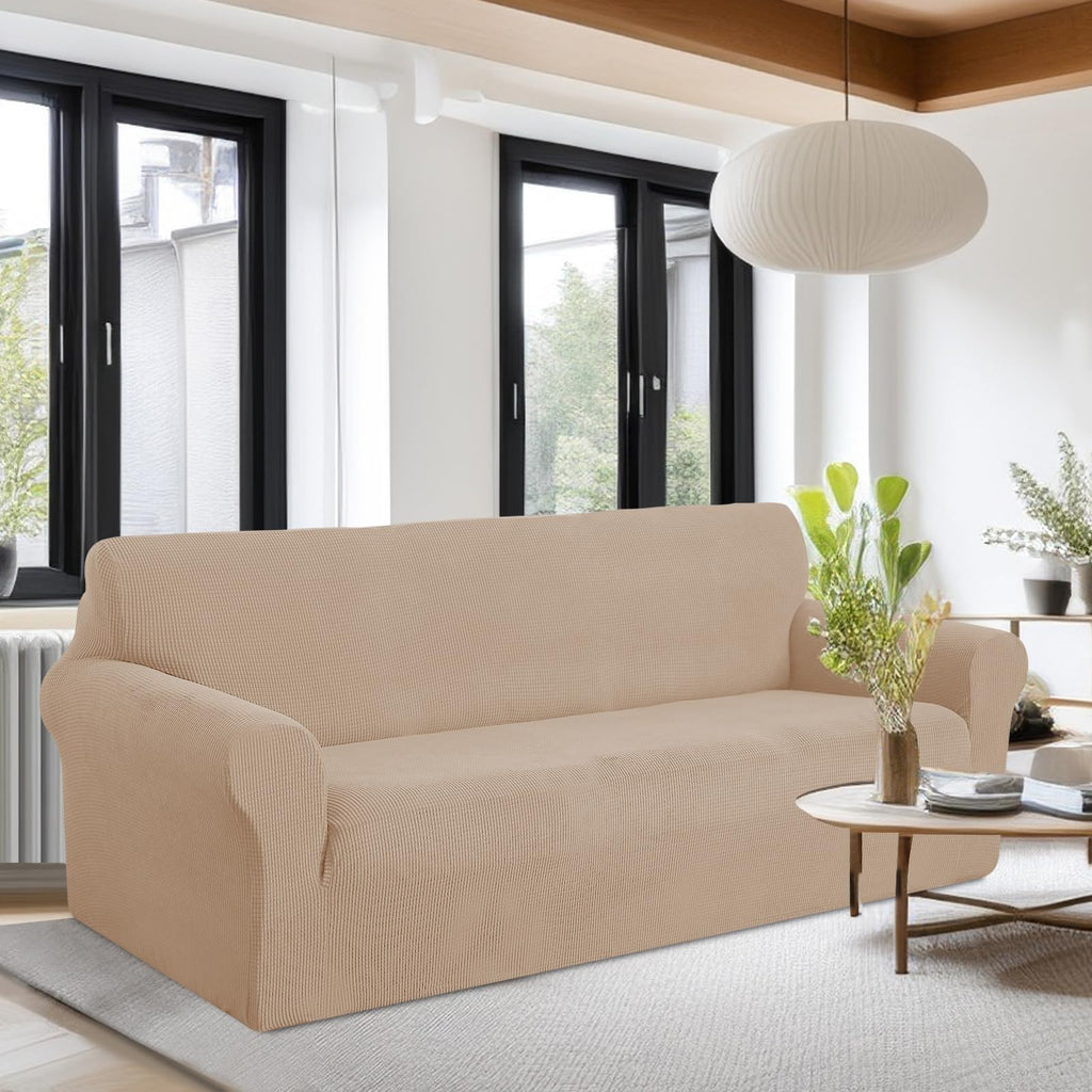 U-NICE HOME Oversized Stretch Couch Cover Slipcover, Camel