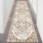 HEBE Hallway Runner Rug 2'x8' Washable Vintage Distressed Area Rugs Non Slip Laundry Rug Runner Boho Floor Carpet Runners for Hallways Entryway Laundry Room Kitchen Bathroom