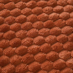 Puncuntex Burnt Orange Throw Blanket 108"×90" inches Fuzzy 3D Jacquard Decorative Flannel Fleece Super Soft Plush Cozy Blanket for Couch Sofa Chair Lightweight