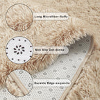 Chicrug Soft Area Rugs for Bedroom Living Room Plush Fluffy Rug 3x5 Feet, Shag Furry Area Rug Carpet Non Shedding for Nursery Children Kids Girls Room Home Decorative, Camel