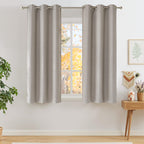 NICETOWN Grey Blackout Curtains for Bedroom 42" Wide x 63" Long 2 Panels