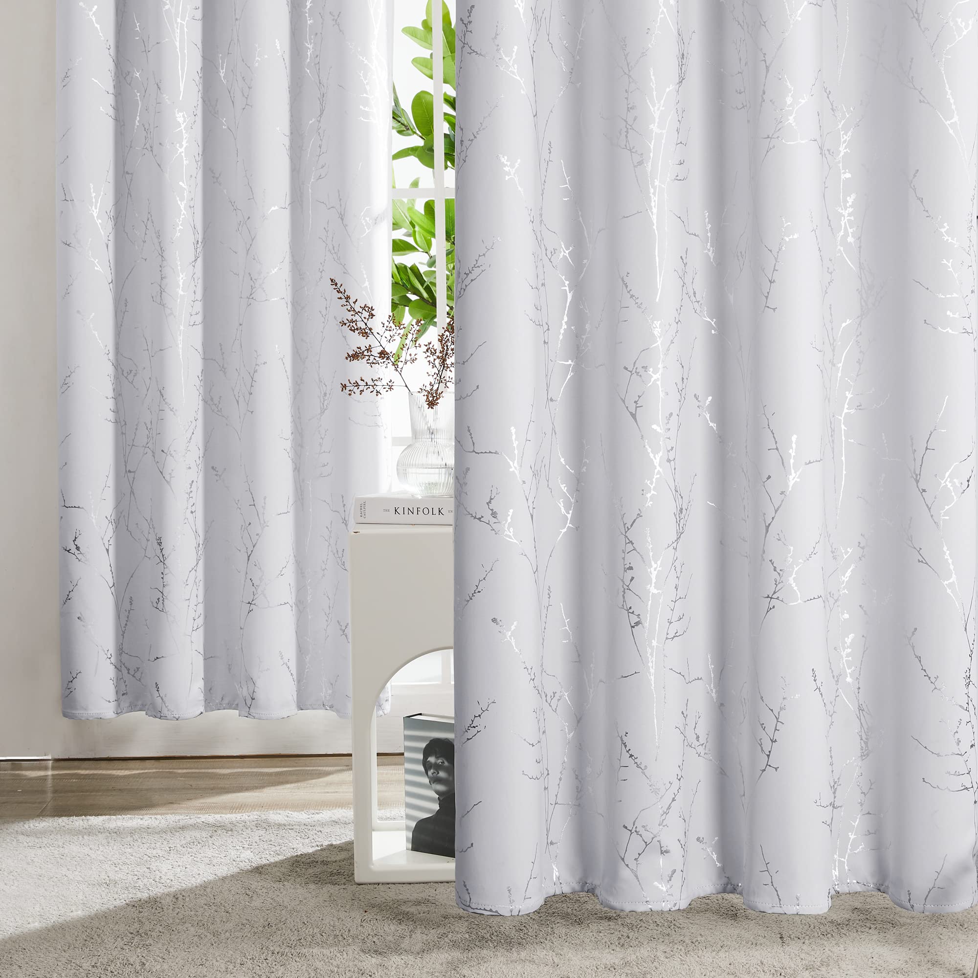 Deconovo Living Room Curtains 54 Inches Long, Blackout Curtains for Bedroom