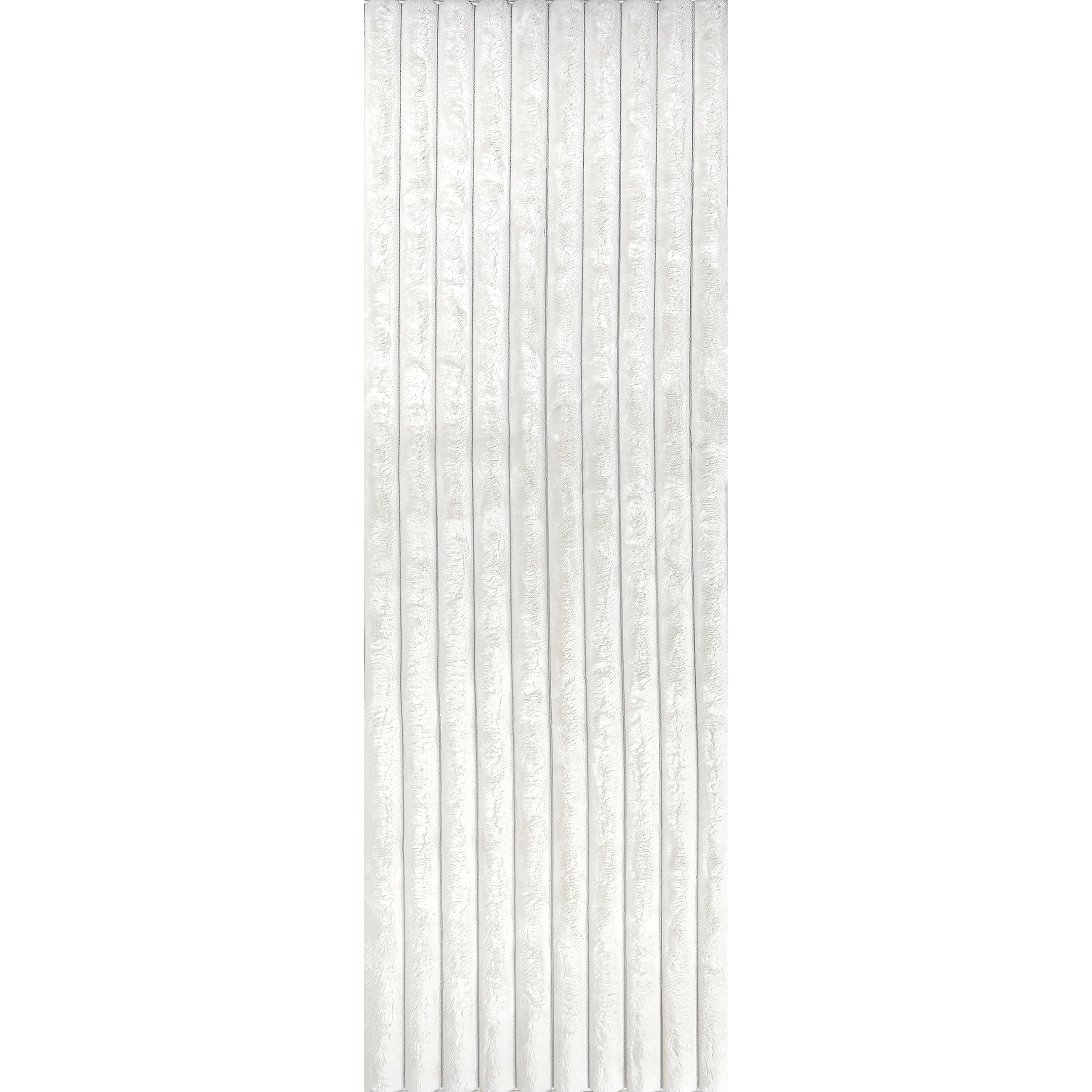 nuLOOM Kai Off White Striped Washable Runner Rug, 2' x 6'