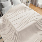 BEDELITE Big Fleece Blanket 120" x 120" (10' x 10'), Super Soft Fluffy Fuzzy Oversized King for Bed, Couch, Sofa, Camping, Extra Large Blanket Fits Your Whole Family, Beige