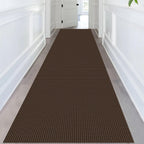 KOZYFLY Extra Long Runners for Hallways 3x14 ft Washable Kitchen Runner Non Slip Rubber Backed Hallway Rug Cotton Entryway Runner Rug Floor Carpet for Indoor Hall, Kitchen, Stair, Reddish Brown/Coffee