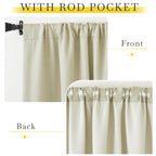 NICETOWN Room Darkening Bedroom Curtains 84 inches Long, Pinch Pleated Curtains Faux Linen Blend Light Blocking Noise Canceling Thermal Drapes for Living Room, Linen Beige, W52 x L84, 2 Panels
