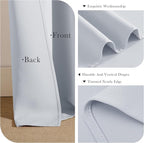 PONY DANCE 60% Light Filtering White Curtain Panels, Kitchen Curtains Room Darkening Energy Saving Short Drapes with Back Tab for Bedroom Home Decor, 52 in Wide by 54 Long, Greyish White, 2 Pieces