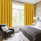 DWCN Short Blackout Curtains 60 x 36 Inch Long for Kitchen RV Bunk Yellow