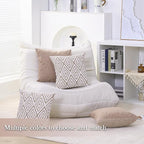 HPUK Throw Pillow Covers 20x20, Set of 4, Light Brown Couch Pillow Covers