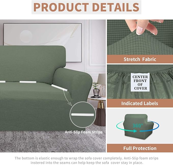 Easy-Going 100% Waterproof Oversized Chair Couch Cover, Stretch Sofa Cover