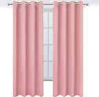 LEMOMO Pink Thermal Blackout Curtains/52 x 95 Inch/Set of 2 Panels Room Darkening Curtains for Bedroom