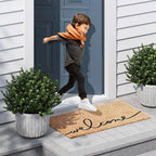 Barnyard Designs Doormat Welcome Mat for Outdoors, Large Front Door Entrance Mat, Brown (Cursive Welcome, 30x17)
