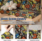 8Pcs Stretch Patio Cushion Covers, Outdoor Couch & Sofa Replacement Slipcovers for Patio Furniture Cushion Covers, Washable Reusable Furniture Protector