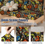 8Pcs Outdoor Cushion Covers, Stretch Patio Furniture Couch Chair Slipcovers