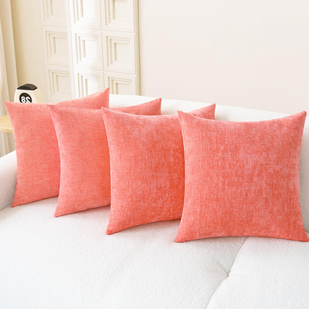 CaliTime Decorative Couch Throw Pillow Covers 18 X 18 Inches Baby Blue