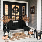 Front Door Mat Indoor Entrance - 2x4.3 Ft Floral Washable Layered Doormat Outdoor Entrance Porch Rug Non-Slip Tan Boho Farmhouse Runner Rug for Kitchen Hallway Bedroom Laundry Room Porch Decor