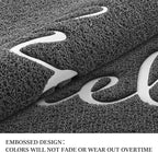 BeneathYourFeet Door Mat (30"x17.5",Dark Grey), Welcome Mat Low Profile Front Doormat Non Slip Mats for Entryway, Patio, High Traffic Areas