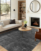 Latte&Fog 8x10 Area Rugs for Living Room, Large Modern Abstract Washable Rug, Boho Non Slip Low Pile Carpet for Indoor Bedroom Dining Room, Office, Dorm, Classroom, Farmhouse and Kids Room