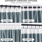 RYB HOME Velvet Curtains 102 inches Long, Extra Long High Ceiling Curtains