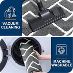 OLANLY Front Door Mat, Non-Slip Rubber Backing, Dirt Resistant and Absorbent, Washable, Easy to Clean Low-Profile Indoor Doormat for Back Door, Entryway, Inside Entrance, 59x35, Charcoal
