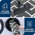 OLANLY Front Door Mat, Non-Slip Rubber Backing, Dirt Resistant and Absorbent, Washable, Easy to Clean Low-Profile Indoor Doormat for Back Door, Entryway, Inside Entrance, 40x32, Charcoal