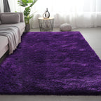 9X12 Large Shag Area Rugs for Living Room Bedroom,Big Soft Purple Fluffy Rug for Bedroom Dorm,Indoor Carpet Plush Rugs for Living Room Home Decor,Purple