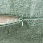 MIULEE Soft Chenille Throw Pillow Covers Greyish Green 20x20 Pack of 2