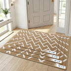 OLANLY Front Door Mat, Non-Slip Rubber Backing, Dirt Resistant and Absorbent, Washable, Easy to Clean Low-Profile Indoor Doormat for Back Door, Entryway, Inside Entrance, 32x20, Beige